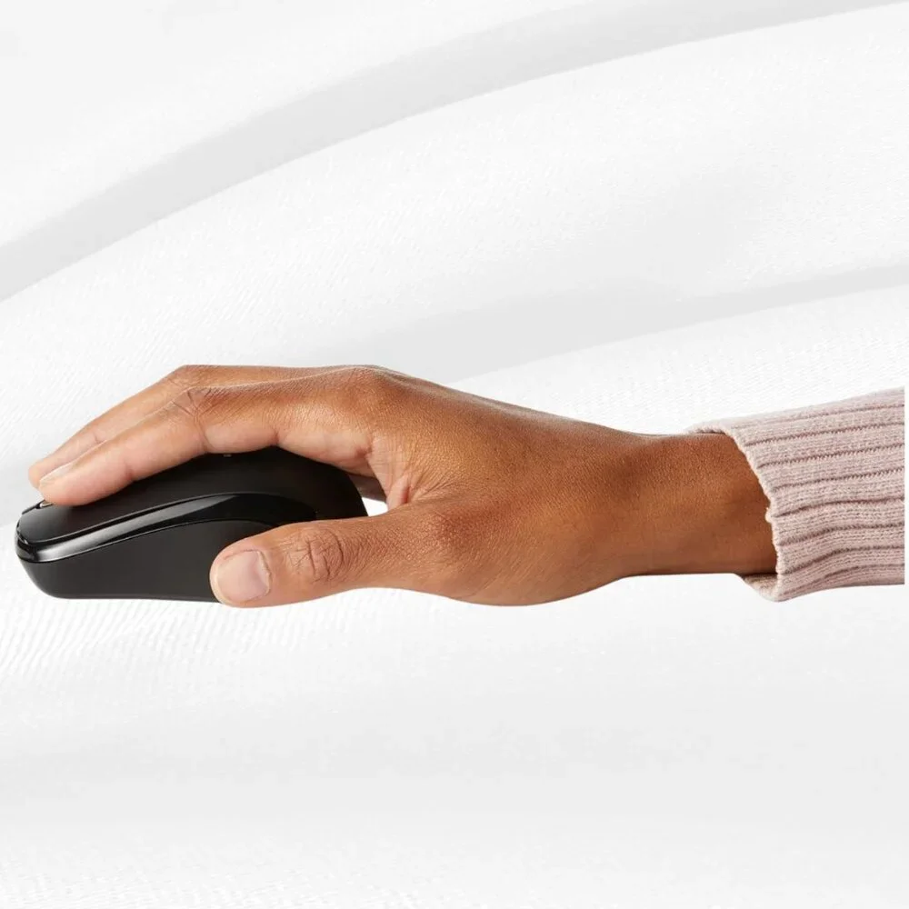 Amazon Basics Wireless Optical Mouse Black USB 2.4GHz PC Laptop Desktop New